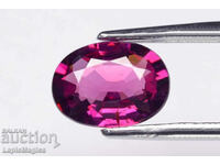 Виолетов родолит гранат 1.06ct VS Овална шлифовка