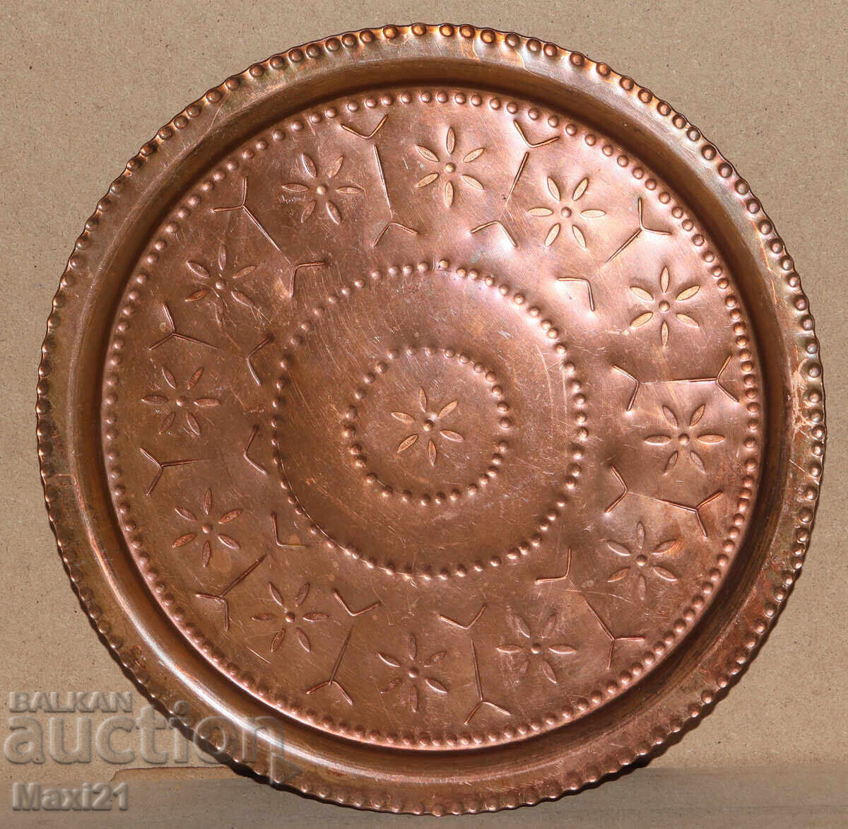 Handmade copper tray