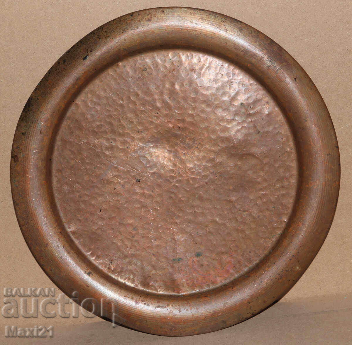 Auction  Handmade old copper tray