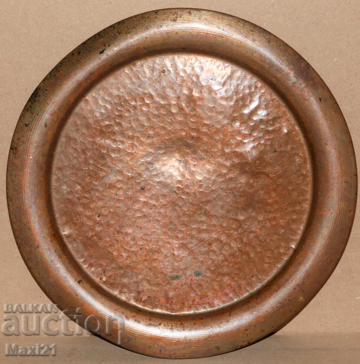 Handmade old copper tray