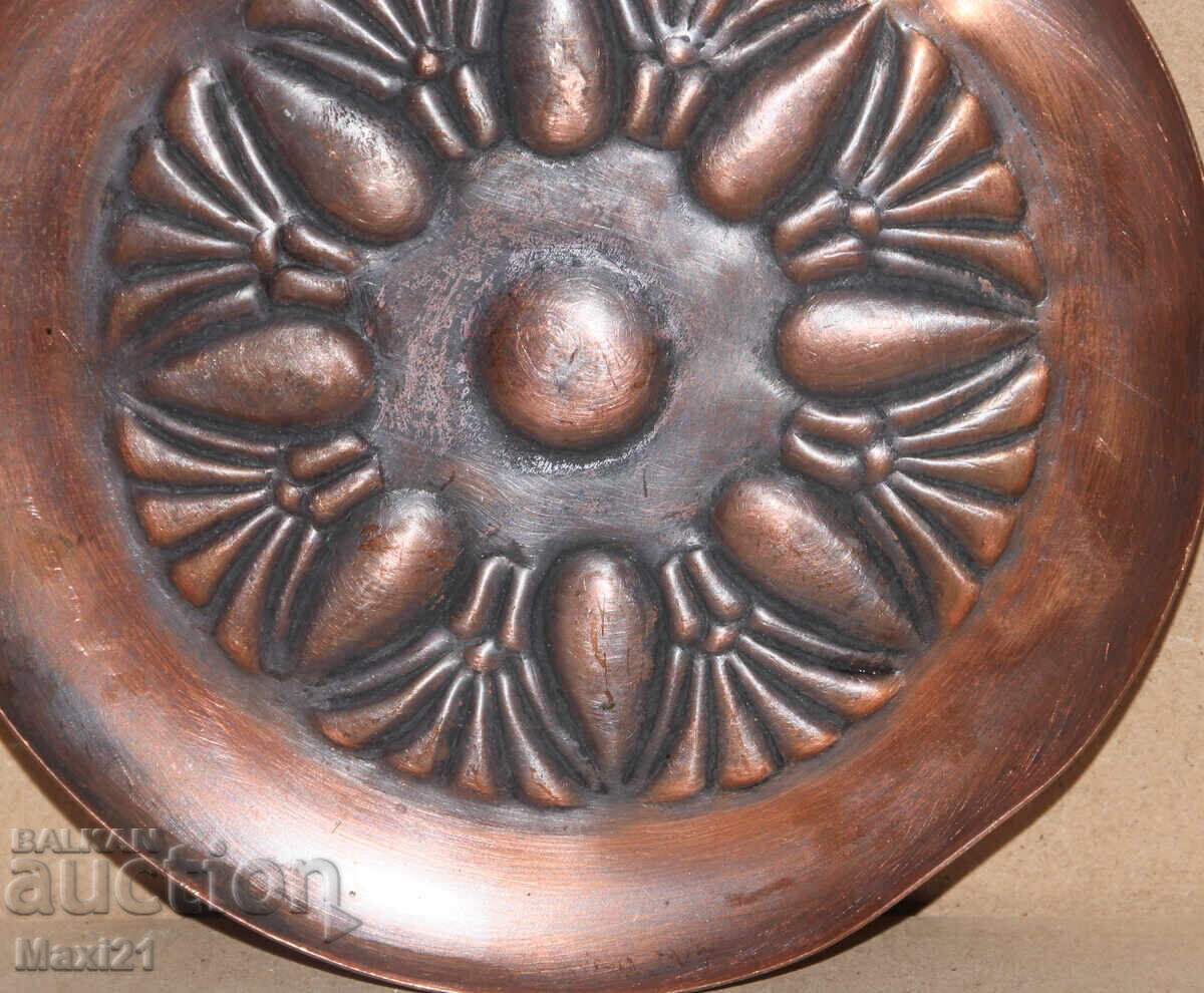 Χειροποίητο χάλκινο διακοσμητικό πιάτο τοίχου - 5