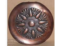 Panou din cupru lucrat manual, farfurie, decorațiune de perete
