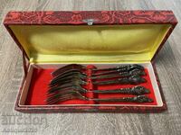 Vintage set of forks made of melchior (6 pieces)