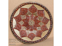 Tavă de cupru islamică lucrată manual, decorațiune