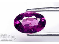 Ιώδης ροδολίτης γρανάτης 0.85ct οβάλ κοπή