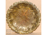 Стар месингов декоративен поднос декорация