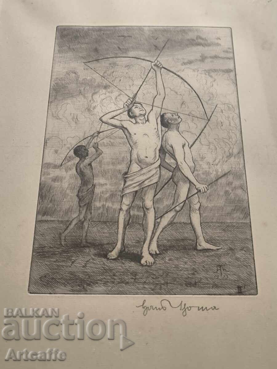 Χανς Τόμα (1839 - 1924) Χαλκογραφία - 7 Χανς Τόμα (1839 - 1924) Χαλκογραφία - 7