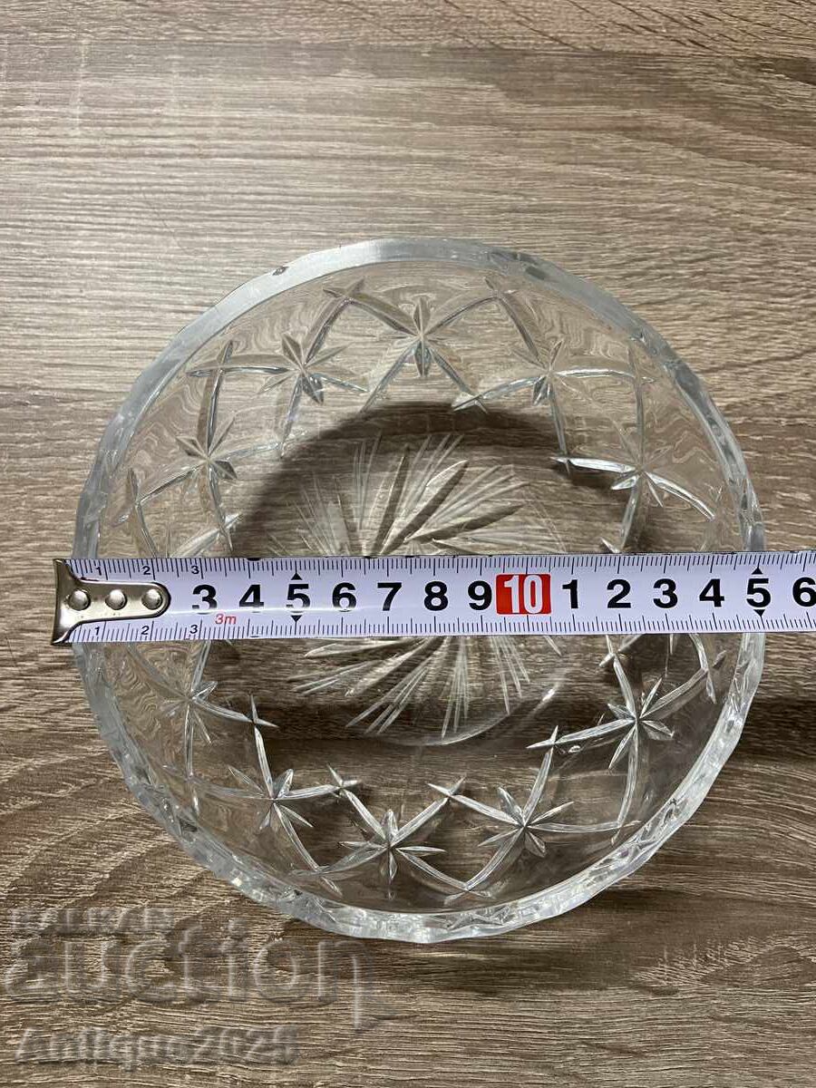 Винтидж стъклена купа със звездовиден орнамент, СССР с цена 30.00 лв. | € 15.34