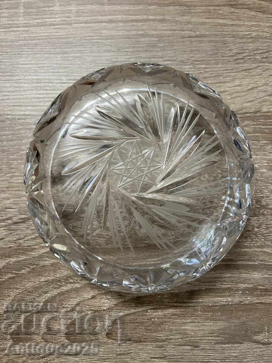 Аукцион Винтидж стъклена купа със звездовиден орнамент, СССР