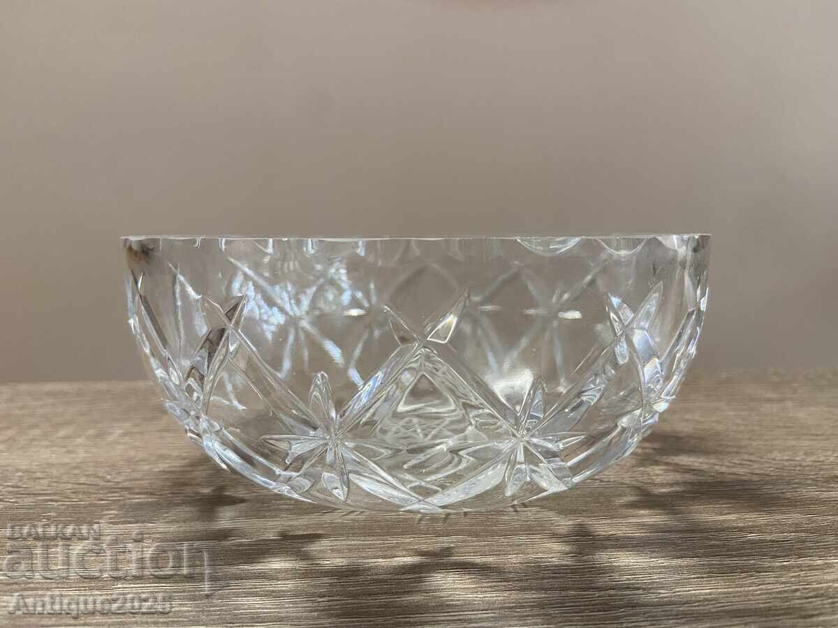 Доставка на Винтидж стъклена купа със звездовиден орнамент, СССР