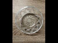 Винтидж стъклена купа със звездовиден орнамент, СССР