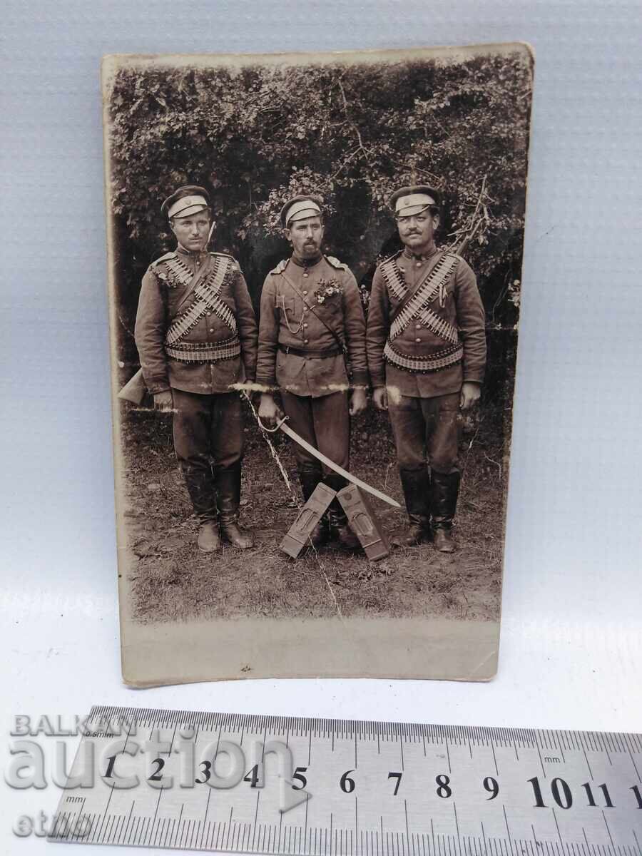 1913 g. bivak la satul Gălăbovți, FOTOGRAFIE REGALĂ, sabie, pușcă, Uniformă - 5