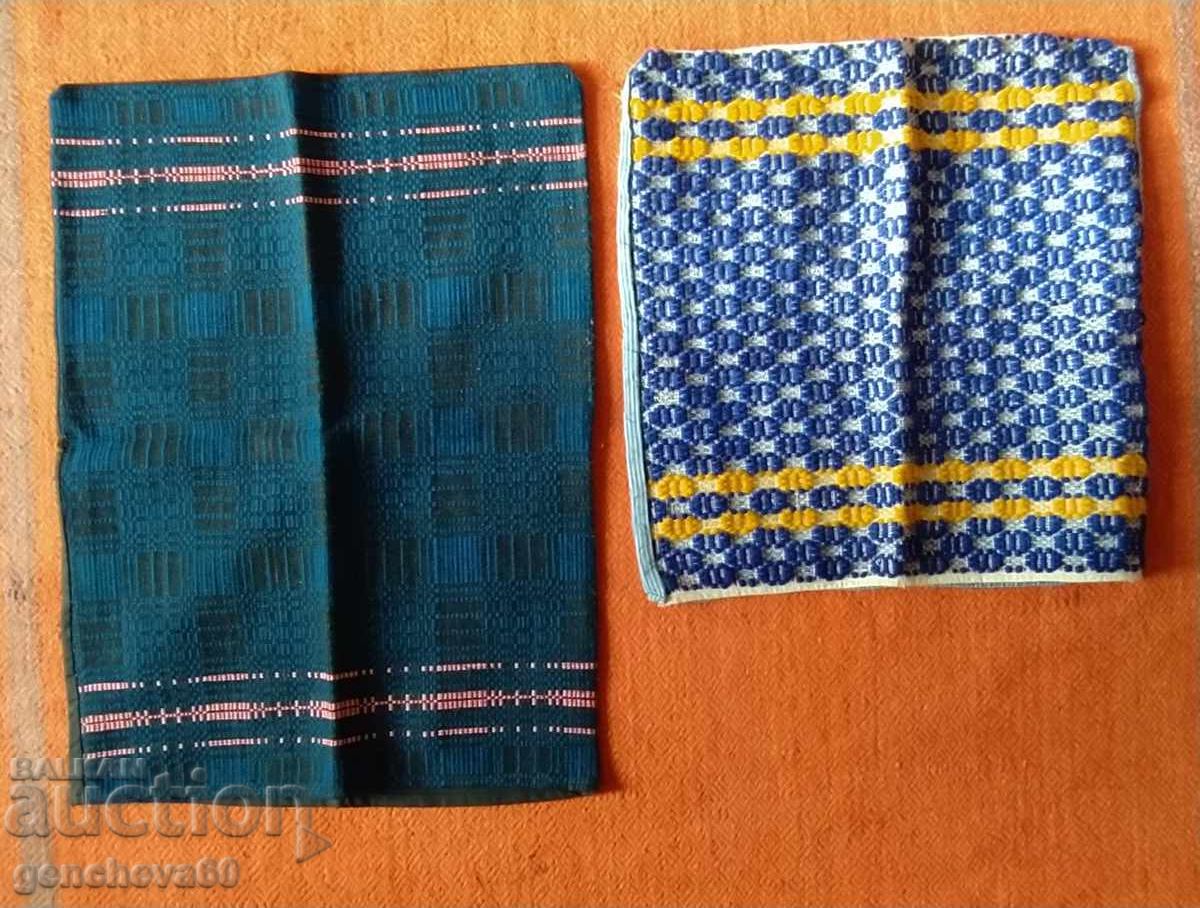 Two hand-woven pillowcases