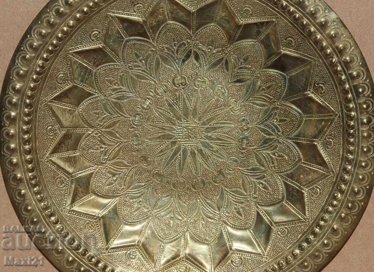 Παλιό ορειχάλκινο διακοσμητικό δίσκος διακόσμηση - 5 Παλιό ορειχάλκινο διακοσμητικό δίσκος διακόσμηση - 5