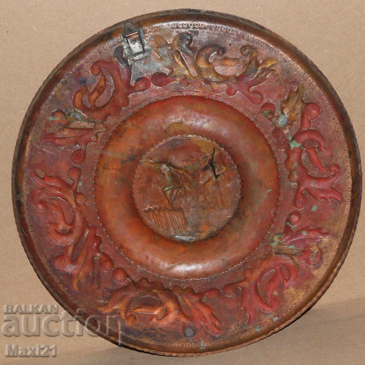 Χειροποίητο παλιό χάλκινο διακοσμητικό τοίχου - 7