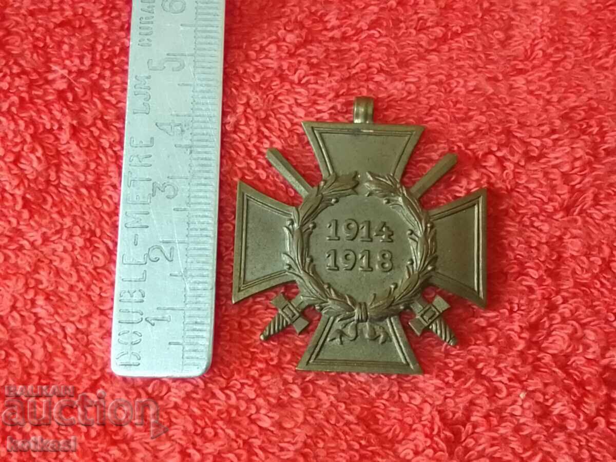 Cruce de Onoare Germană Veche Hindenburg 1914-18 marc calitativ
