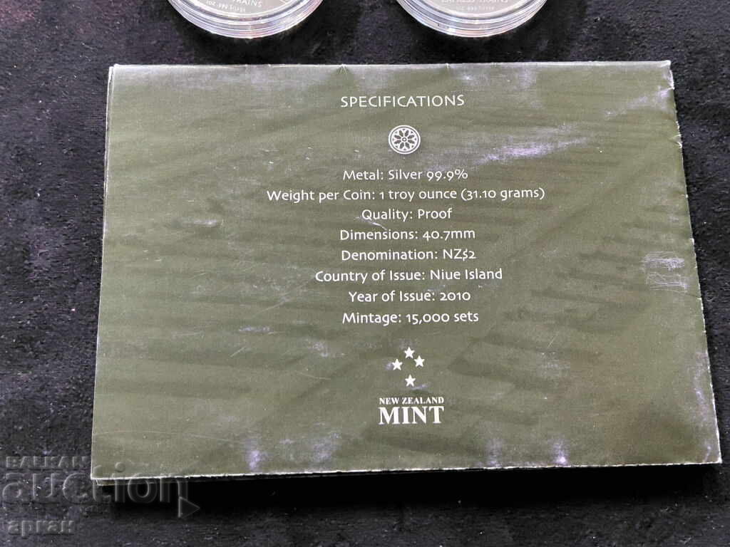 Delivery of Silver Colorized Coin 1 Oz Silver 0.999 - Lot of 4 Pieces 2010 Delivery of Silver Colorized Coin 1 Oz Silver 0.999 - Lot of 4 Pieces 2010