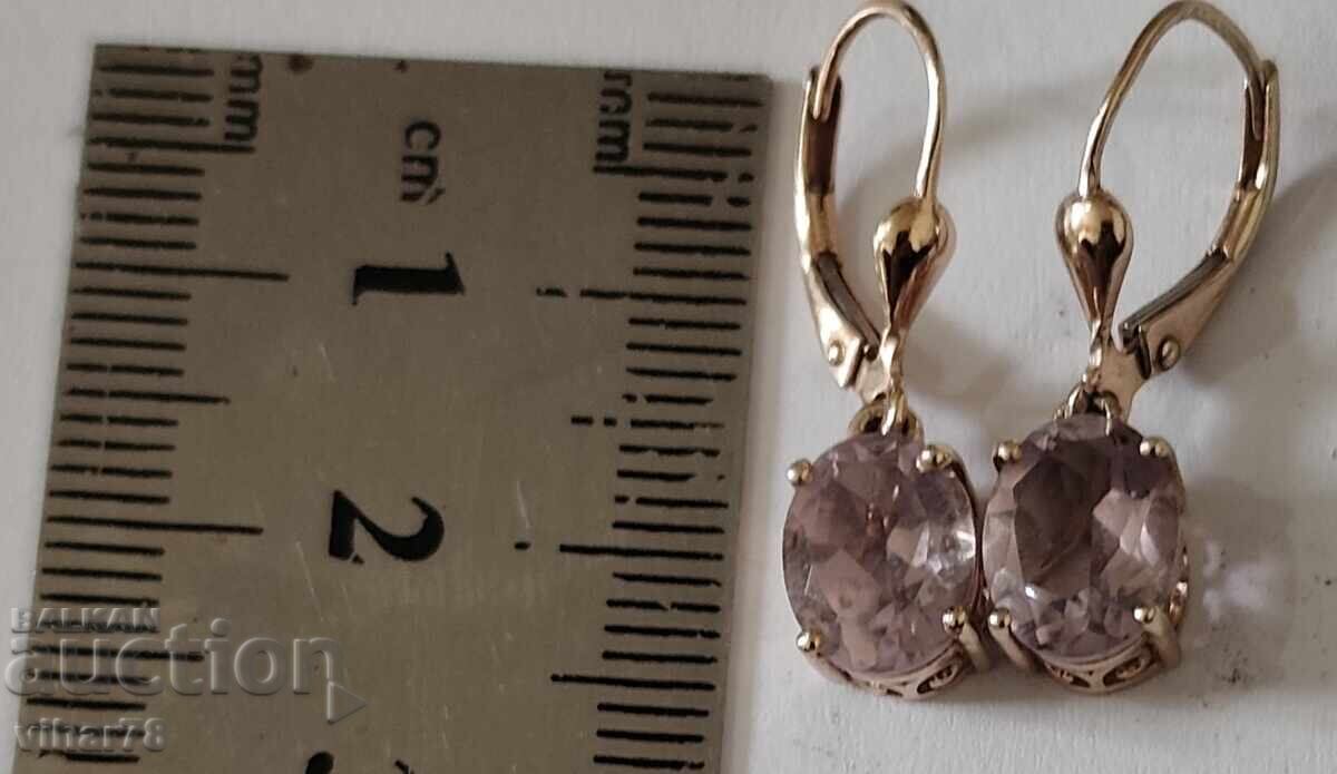 Παράδοση Ασημένια σκουλαρίκια με επιχρύσωση