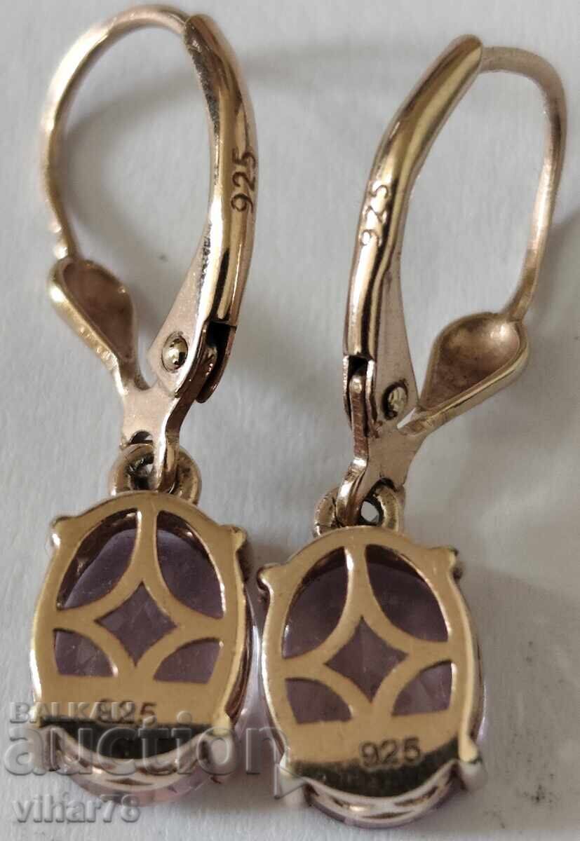 Gold-plated silver earrings - 5