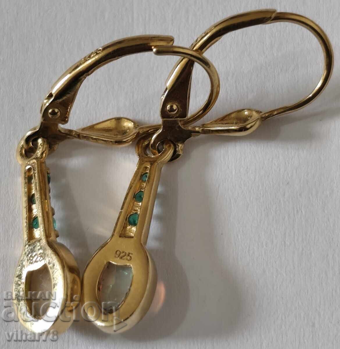 Cercei argintii cu aurire - 5