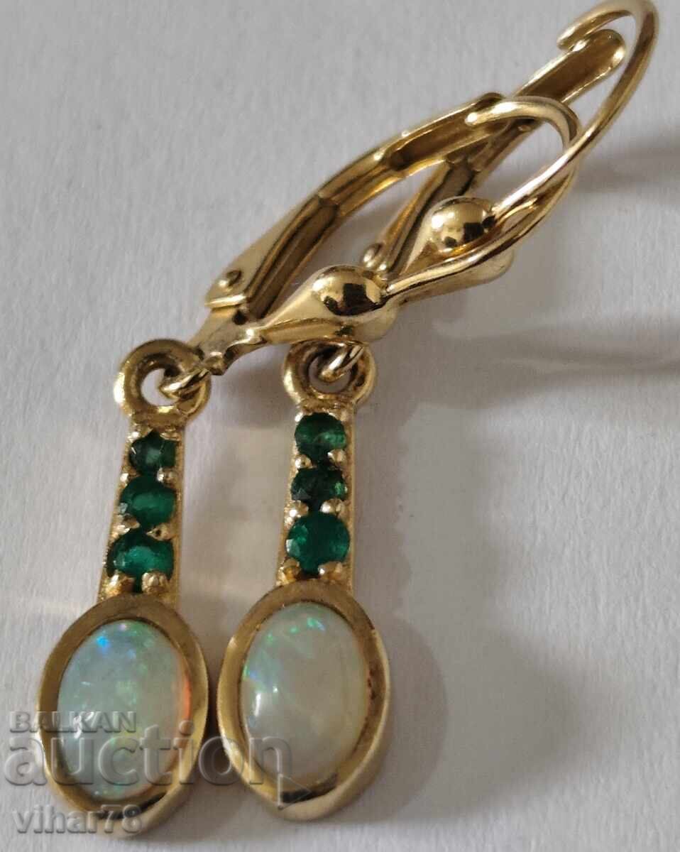 Cercei argintii cu aurire