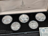 Silver Coins Olympics 1980 Moscow - Lot of 5 Pieces