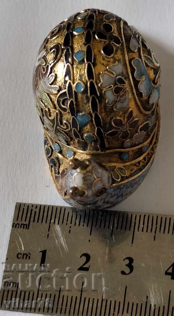 Δημοπρασία Χάλκινο σμαλτωμένο ειδώλιο σαλιγκαριού