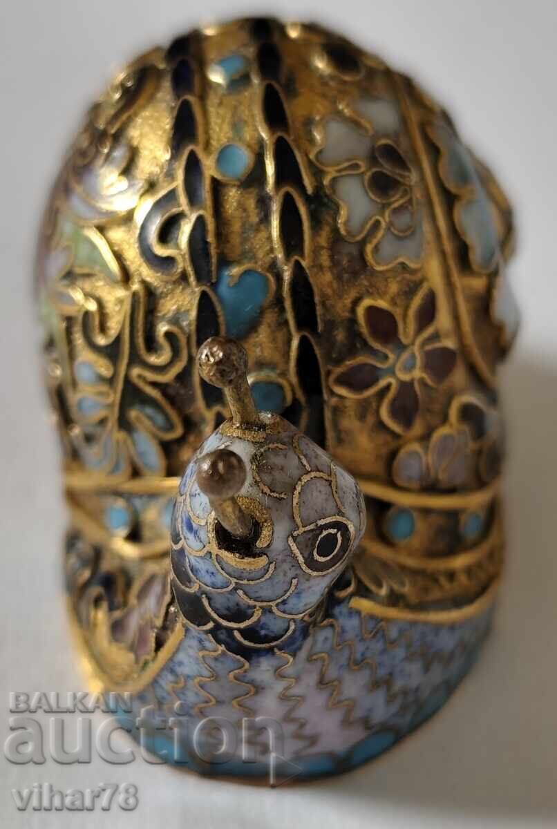 Χάλκινο σμαλτωμένο ειδώλιο σαλιγκαριού - 6