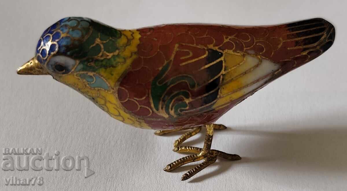 Auction Bronze enameled figure Auction Bronze enameled figure