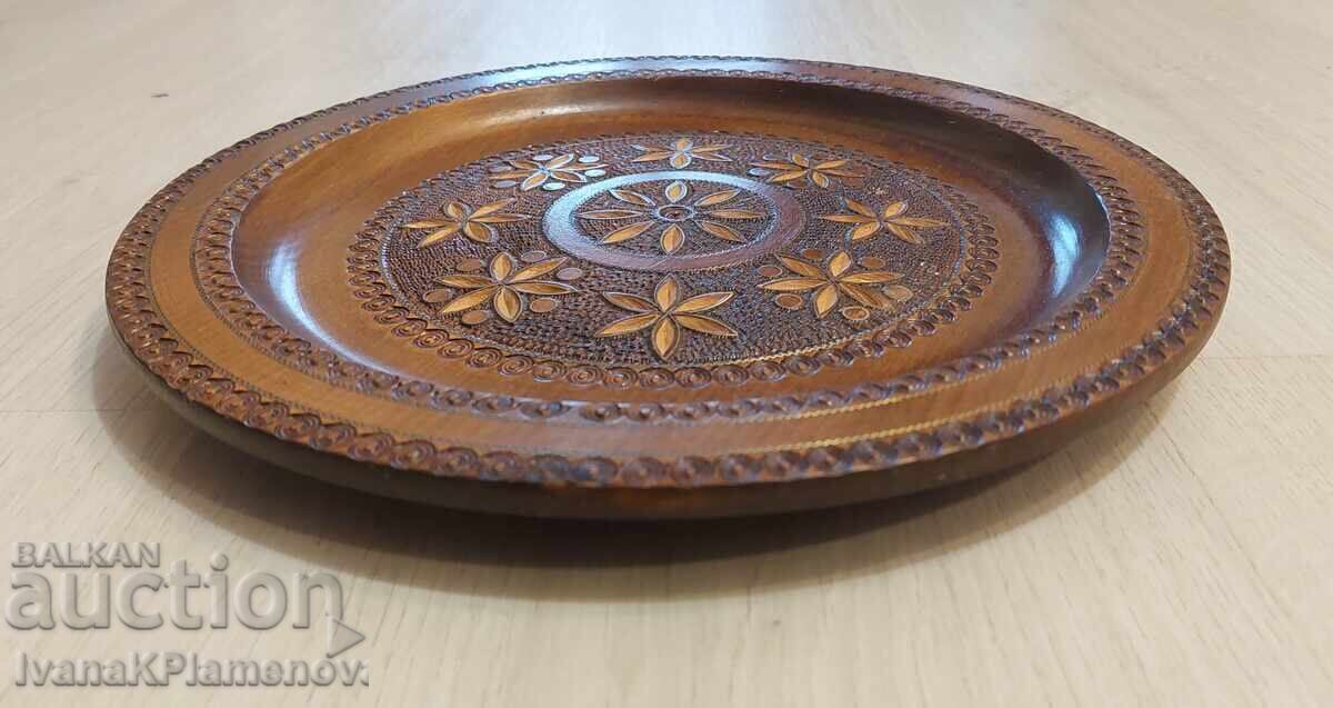 Panou din lemn încrustat cu alamă pentru cunoscători 26cm excelent - 6