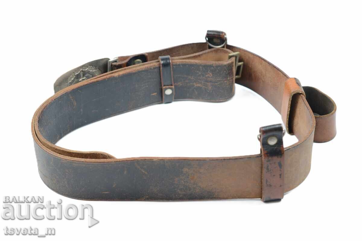 Centură din piele Miliția Populară R.P.B. soc - 5 Centură din piele Miliția Populară R.P.B. soc - 5