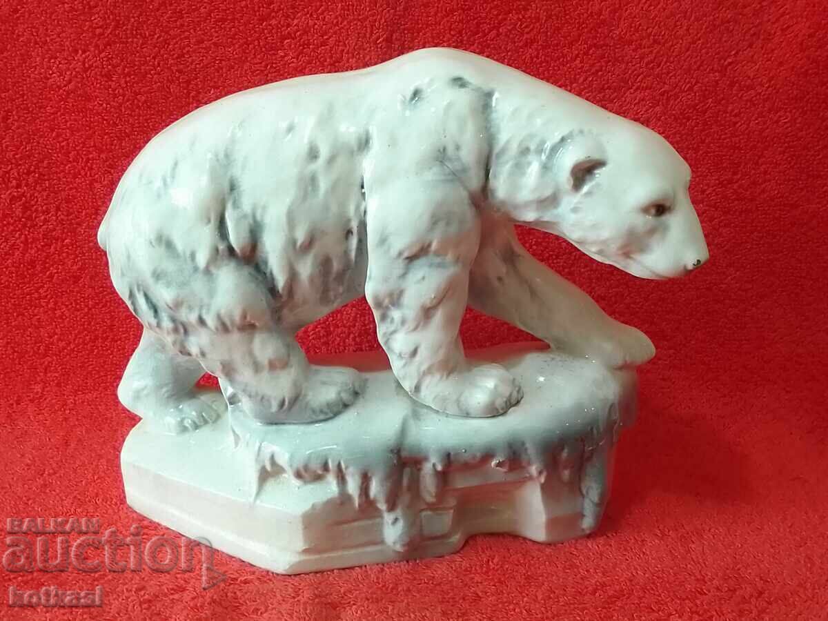 Παλιά πορσελάνινη φιγούρα White Bear Γερμανία Παλιά πορσελάνινη φιγούρα White Bear Γερμανία