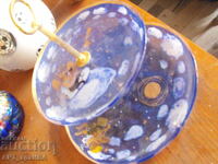 Fruit bowl on 2 levels with drawings by Rosina Wachtmeister