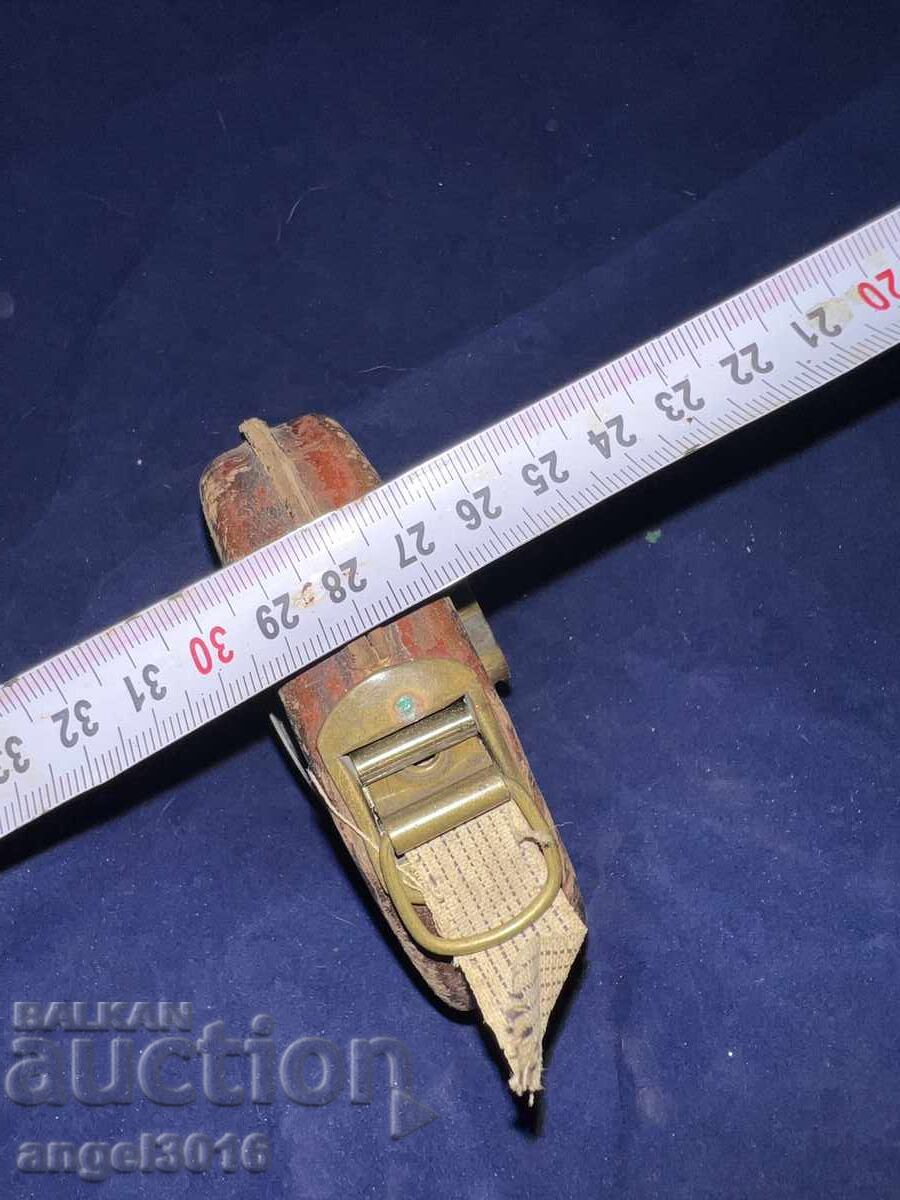 Auction  Rare, 15m, Leather, Brass, Antique Measuring Tape!