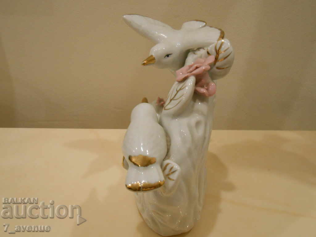 Аукцион Часовник порцеланов, от порцелан, птици, кварцов