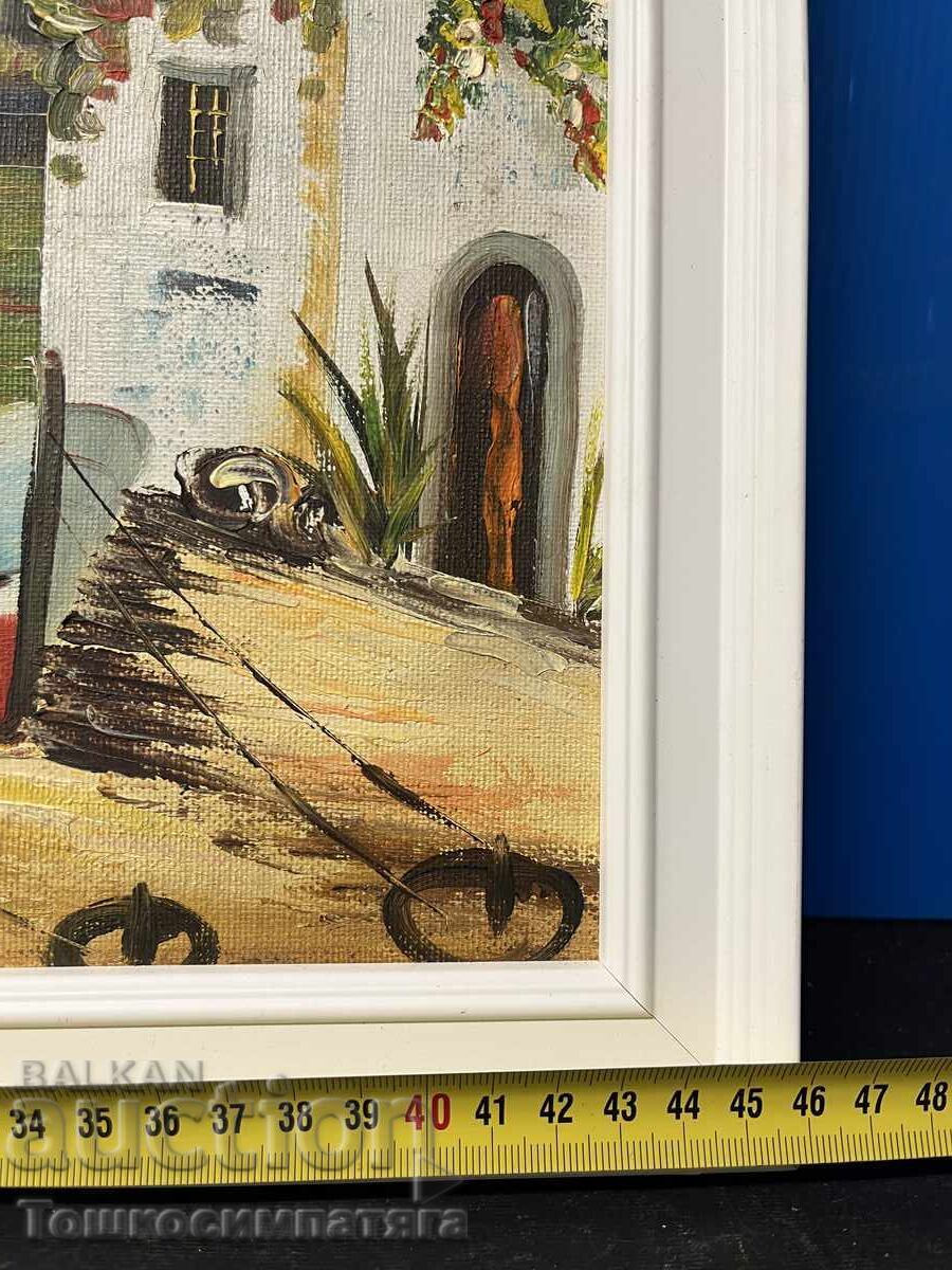 Ελαιογραφία σε καμβά - Θαλασσινό τοπίο, ηλιοβασίλεμα - 6