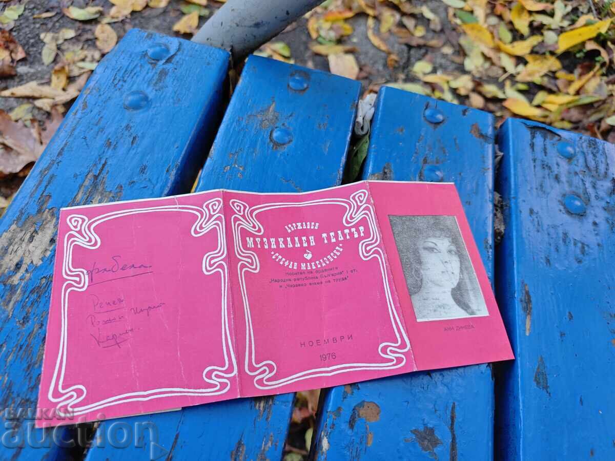 State Musical Theater "Stefan Makedonski" 11/1976