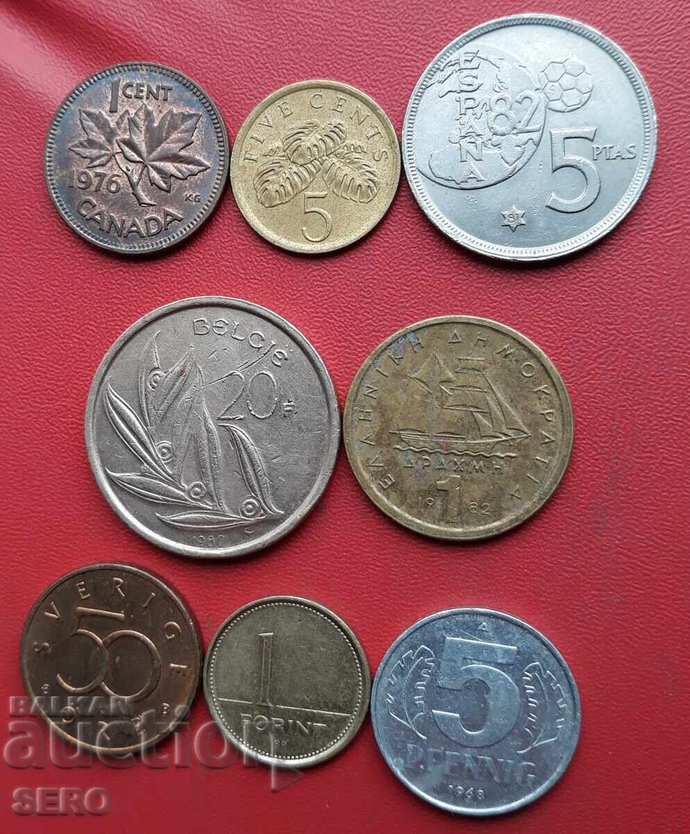 Mixed lot of 8 coins