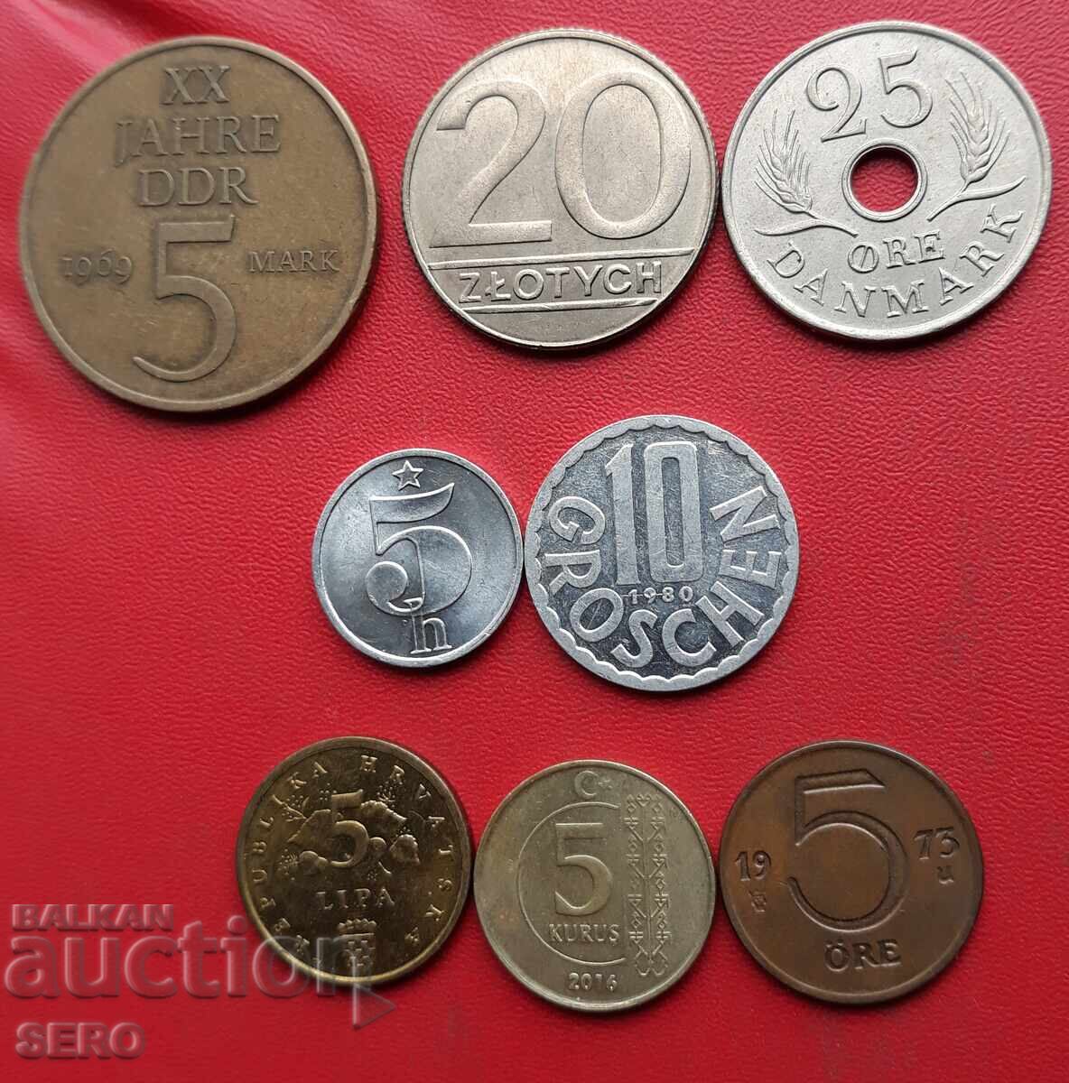 Mixed lot of 8 coins Mixed lot of 8 coins