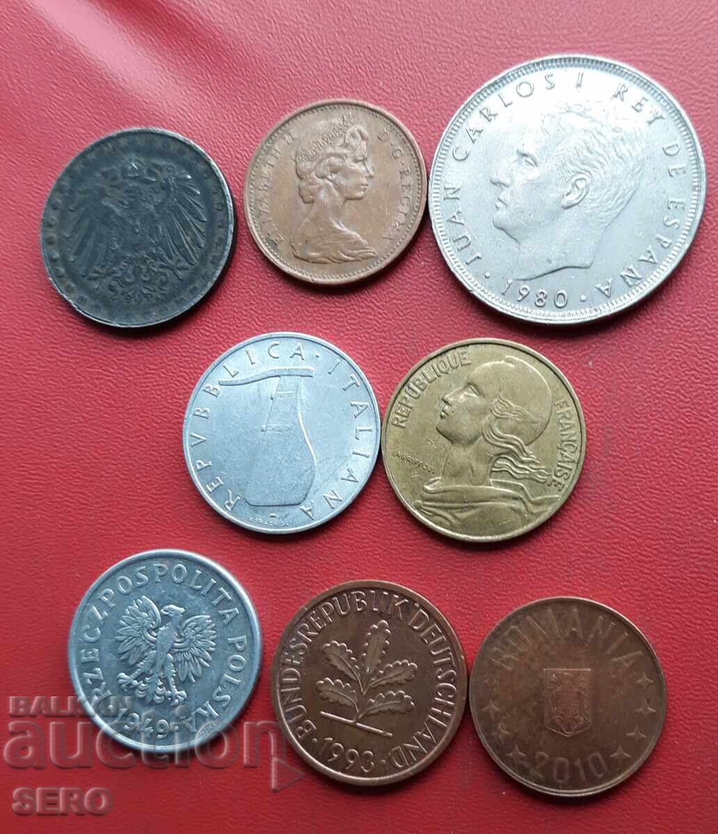 Mixed lot of 8 coins with price 1.01 BGN | € 0.52 Mixed lot of 8 coins with price 1.01 BGN | € 0.52