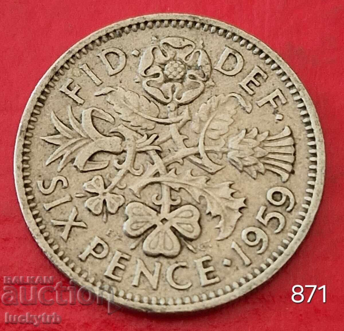 6 pence 1959 - Marea Britanie