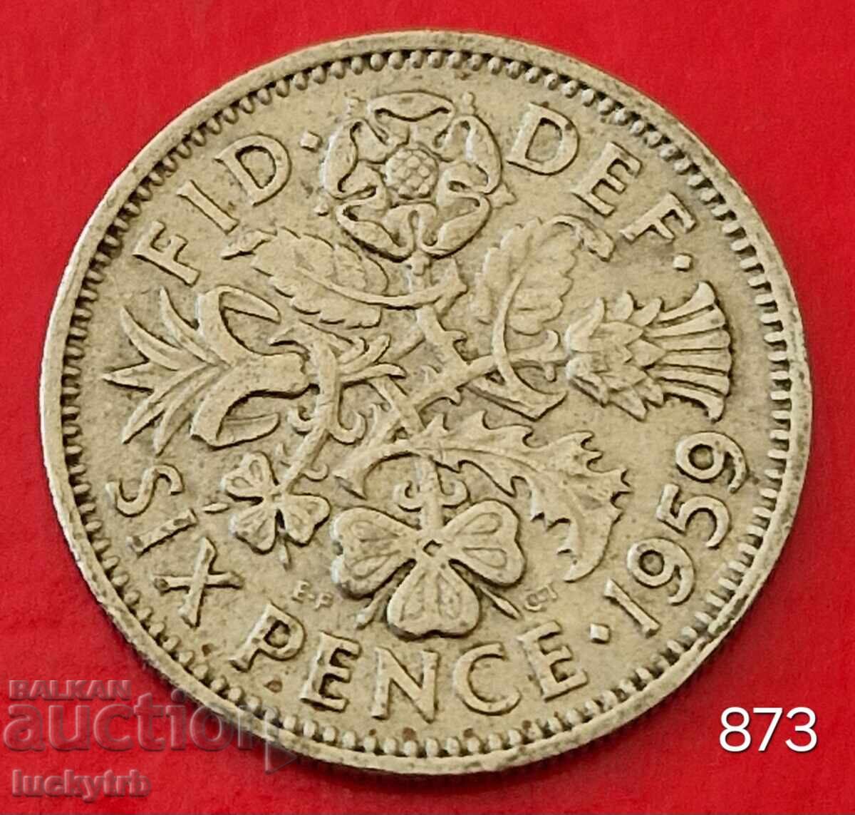 6 pence 1959 - Great Britain 6 pence 1959 - Great Britain