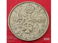 6 pence 1965 - Regatul Unit