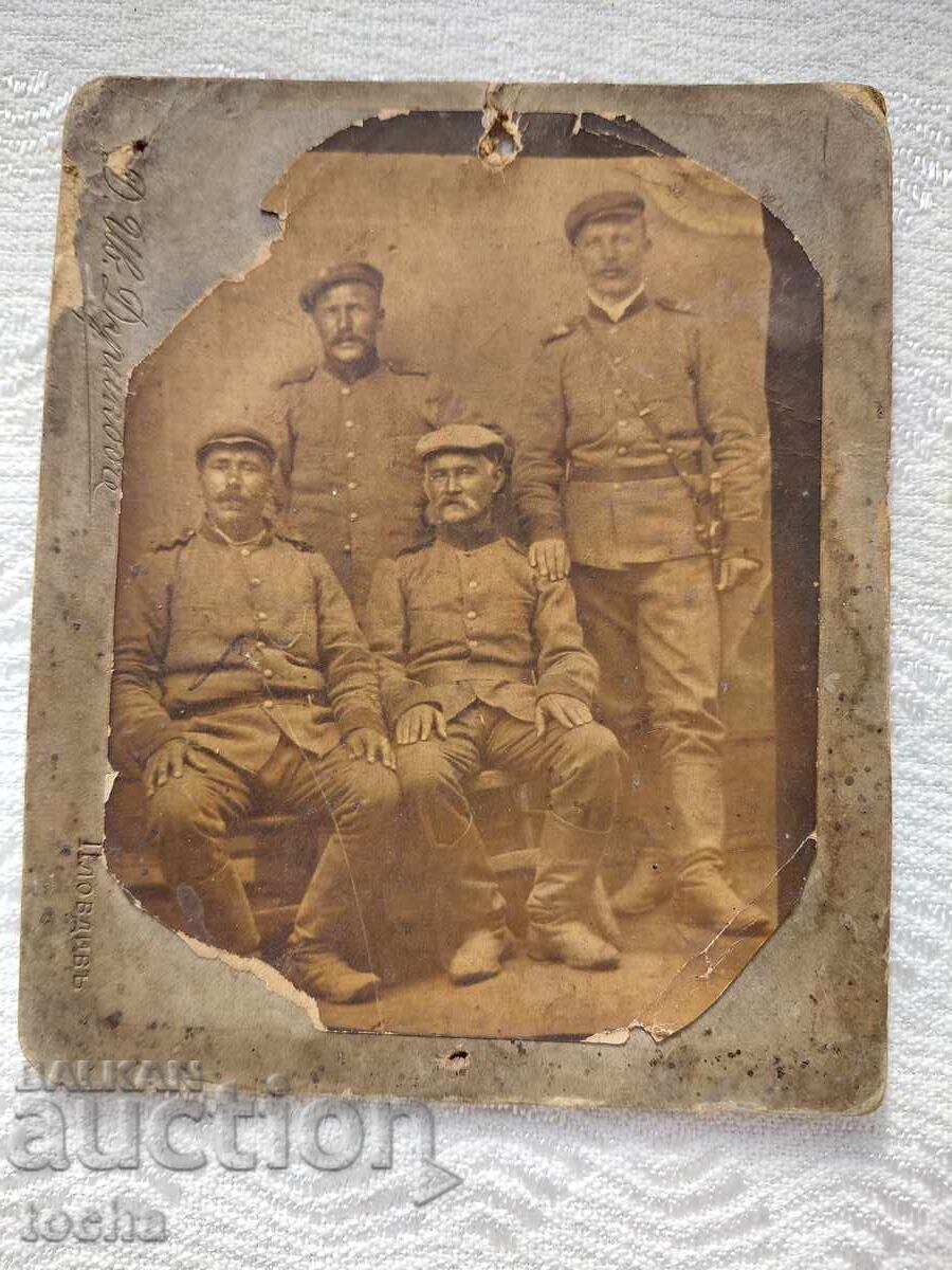 Παλιά φωτογραφία από χαρτόνι, στρατιωτική, Φιλιππούπολη. BZC Παλιά φωτογραφία από χαρτόνι, στρατιωτική, Φιλιππούπολη. BZC