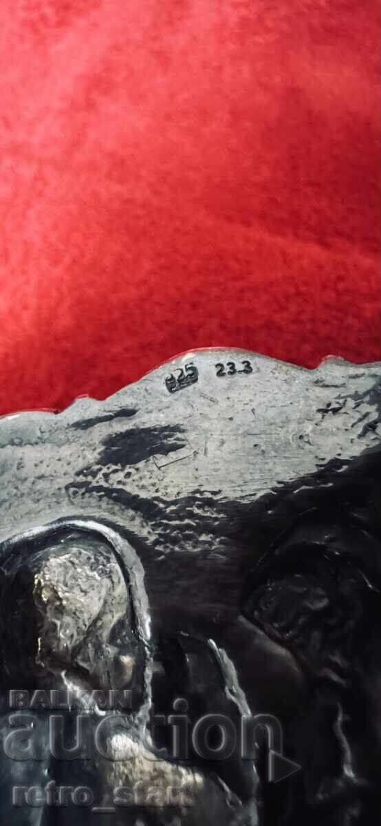 Auction Silver fruit bowl, unique! From 1 st. 570 grams Auction Silver fruit bowl, unique! From 1 st. 570 grams