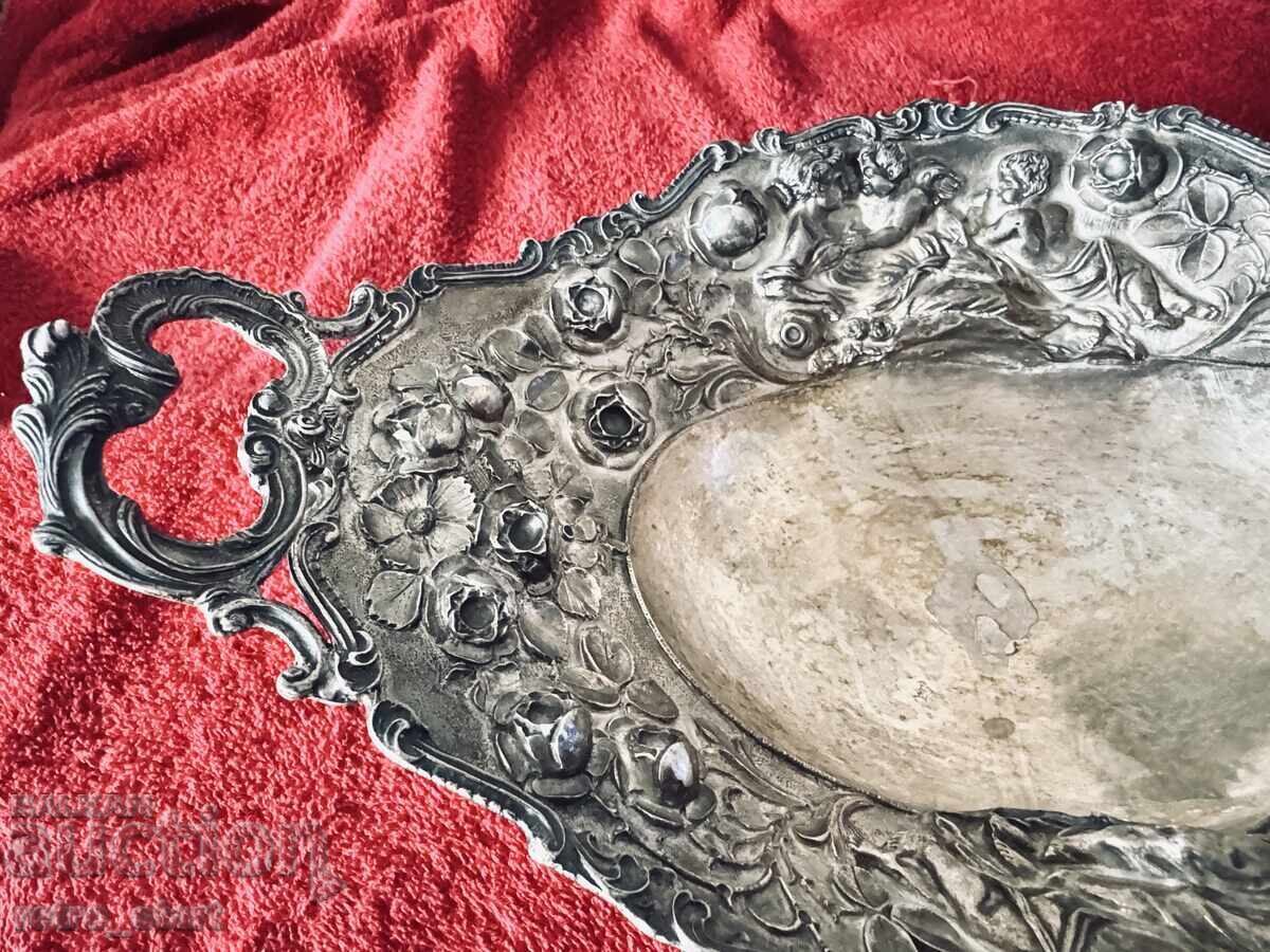 Silver fruit bowl, unique! From 1 st. 570 grams - 5 Silver fruit bowl, unique! From 1 st. 570 grams - 5