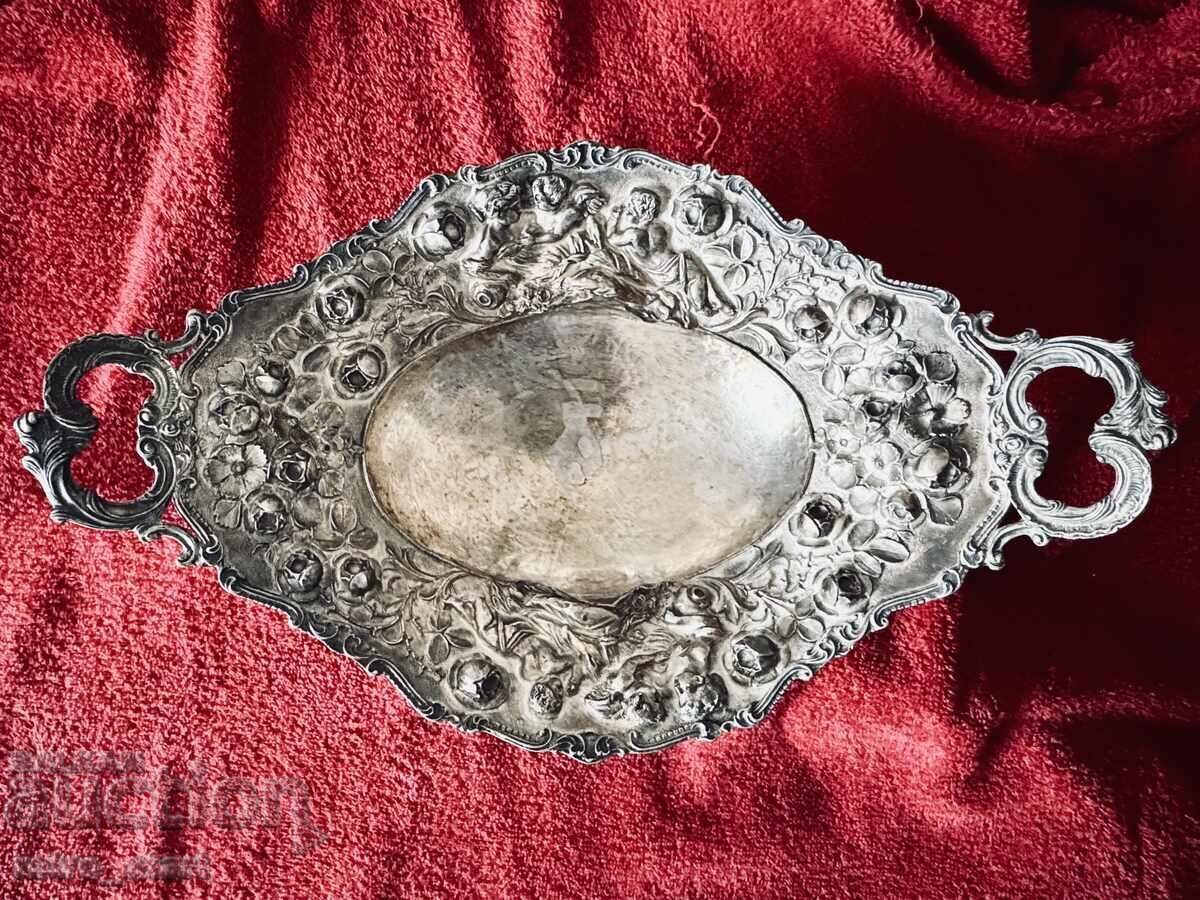 Silver fruit bowl, unique! From 1 st. 570 grams - 7 Silver fruit bowl, unique! From 1 st. 570 grams - 7