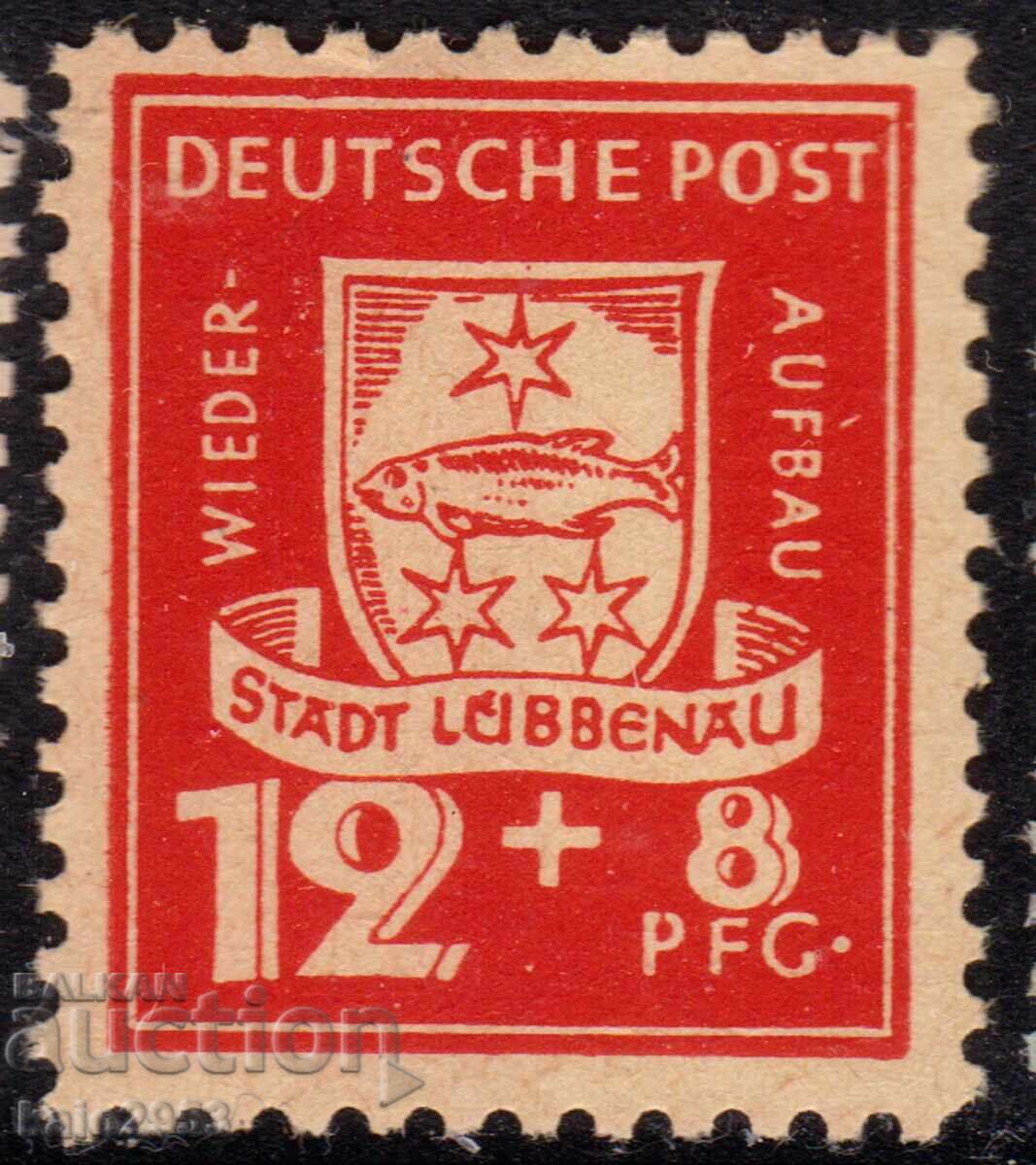 Germany - 1946 - Local Issue after World War II - Lübbenau, MLH Germany - 1946 - Local Issue after World War II - Lübbenau, MLH