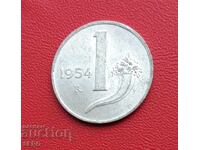Italy-1 lira 1954