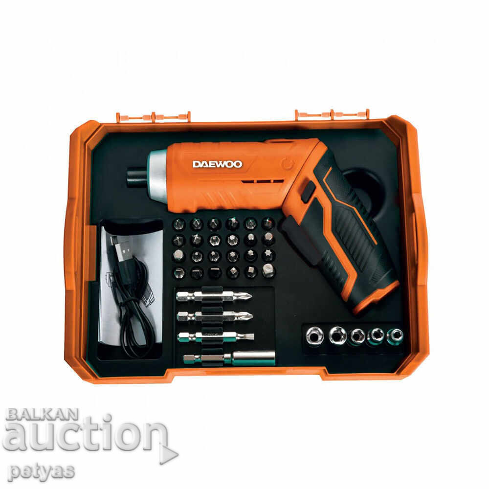Отвертка акумулаторна DAEWOO DAS40 - Li-ion 3.7V - 33бр. акс